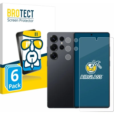 Afbeelding van BROTECT Screenprotector voor Samsung Galaxy S25 Ultra Enterprise Edition (Voor+Camera) Folie Beschermfolie Beschermglas transparant (6 Stuks)