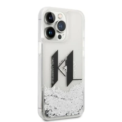 Afbeelding van CG MOBILE Karl Lagerfeld siliconen hoes voor iPhone 14 Pro Max 6,7 inch (zilver)