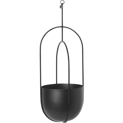 Afbeelding van Ferm Living Hanging Deco Pot zwart