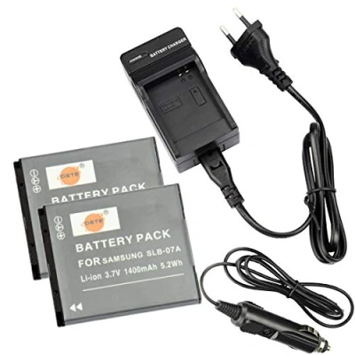 Afbeelding van DSTE® Vervangende batterij en DC91E reisoplader compatibel met Samsung SLB 07A PL150 PL151 ST45 ST50 ST550 ST560 ST600 TL100 TL210 TL220 TL225 TL90 camera als 07 07B 007B