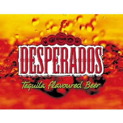 Afbeelding van Lewistons Of London Desperados Tequila Beer Lager geïnspireerde vintage retro man grot bar pub schuur nieuwigheid geschenk tinnen wanddecoratie metalen bord