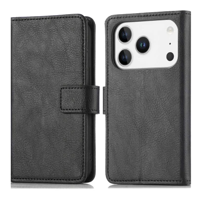 Afbeelding van Apple iPhone 17 Pro Hoesje Kunstleder imoshion Bookcase Zwart Telefoonhoesje