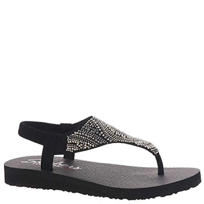 Afbeelding van Skechers Meditation New Moon Sandalen Plat zwart Maat 36