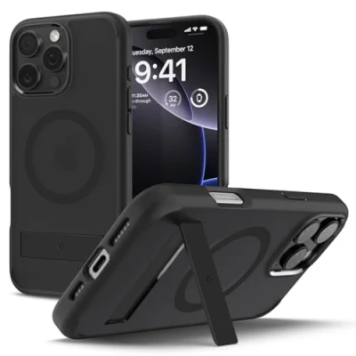 Afbeelding van Spigen Ultra Hybrid S MagFit Case voor iPhone 16 Pro Max, Compatibel met MagSafe accessories hoesje Frost Black