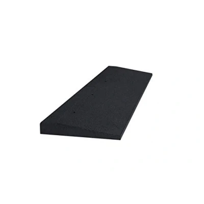 Afbeelding van Rubberen helling, 45 mm hoog, drempelhelling, stoeprandhelling, overrijplaat, oprijplaat (zwart)