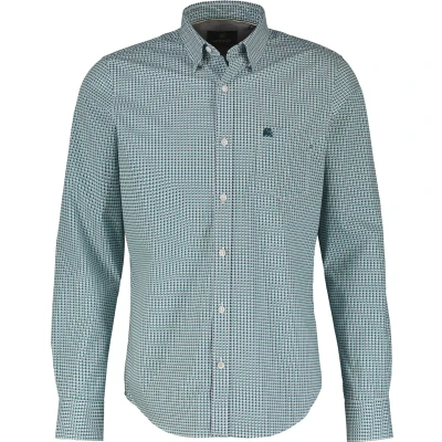 Afbeelding van Lerros Lange mouw overhemd Heren L 420 MINERAL BLUE Katoen 24O1472