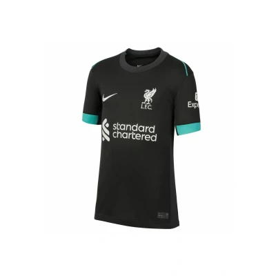 Afbeelding van Nike Performance Liverpool FC 2024/2025 Stadium AWAY Voetbalshirt voor kinderen, Maat: 158 170, Black white tourquise (996)