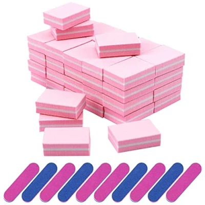 Afbeelding van 50 stuks nagelbuffers met 10 nagelvijl, nagelbuffer, nagelpolijsten, nagelbuffer peeling, sponskubus, wasbare sponsvijl