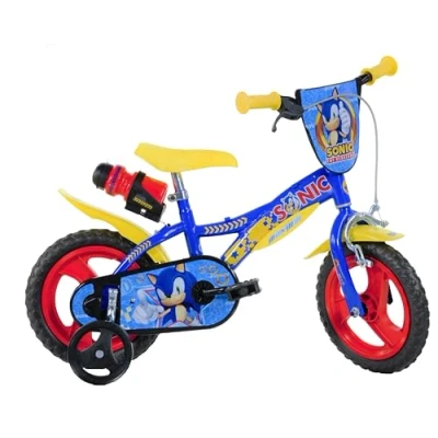 Afbeelding van Dino Kinderfiets Sonic 12 inch met zijwieltjes, drinkfles en klep