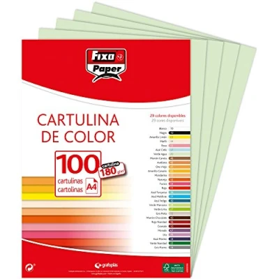 Afbeelding van Fixo Paper 11110420 karton A4, 100 stuks, groen, 180 g