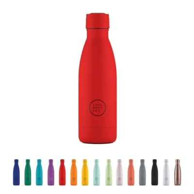 Afbeelding van Cool Bottles Stainless Steel Water Bottle 350 ml Vivid Red 23,5 x 7 cm Luchtdichte Thermosfles Koude dranken 36 uur en warme 18 Triple Technology BPA Free