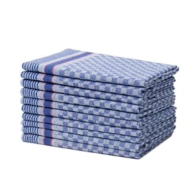 Afbeelding van 10 stuks multifunctionele doeken, 100 procent katoen, 50 x cm blauw