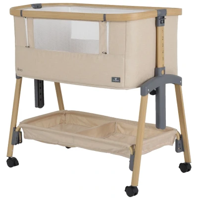 Afbeelding van Cangaroo Amo Beige Wieg Aan Bed 13827