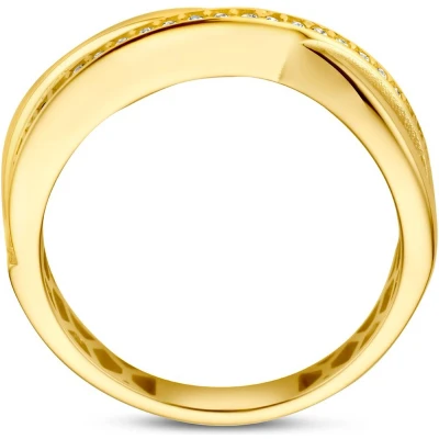 Afbeelding van 14K Geelgouden ring zirkonia 4030012