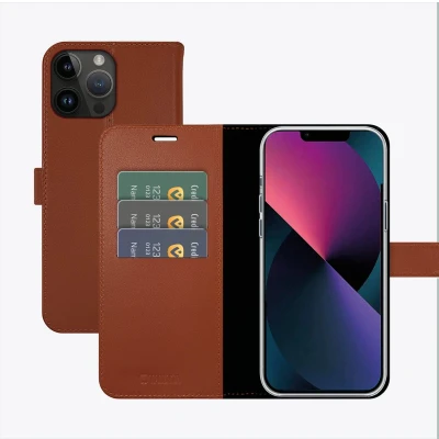 Afbeelding van Valenta Book Case Gel Skin Apple iPhone 14 Pro Max Brown