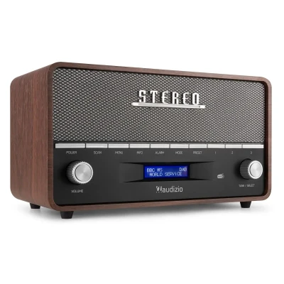 Afbeelding van Audizio Corno retro DAB+ radio met Bluetooth Stereo draagbare
