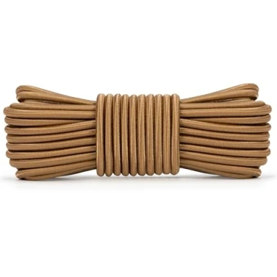 Afbeelding van Abma Cord Bungeekoord 5mm 10M Rubberen Touw Elastisch Koord Expandertouw Spankoord Elastiek voor Camping, Zeildoek, Aanhangwagen, Rugzak, Tentstok, Kajak Wolfbruin