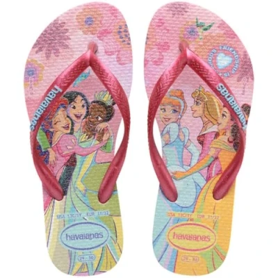 Afbeelding van Havaianas Kinderen slanke prinses flip flop, Roze gloed, 2/2.5 UK kind, Child