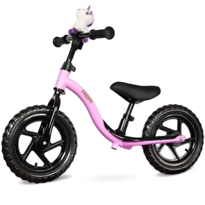 Afbeelding van KRIDDO Loopfiets voor peuters van 2 jaar, leeftijd 18 maanden tot 5 vroeg leren interactieve duwfiets met stabiele balans en voetsteun, geschenkfiets jongens meisjes, Paars