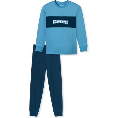 Afbeelding van Schiesser Pyjama voor kinderen, Maat: 152, Hellblau