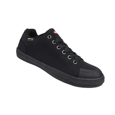 Afbeelding van Lee Cooper Werkkleding SB/SRA Retro Baseball Boot, Unisex Moderne Styling Veiligheidslaars, Cordura Schoen Zwart, 8 UK (42 EU)