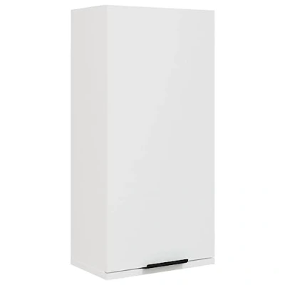 Afbeelding van vidaXL Badkamerkast wandgemonteerd 32x20x67 cm wit, badkamer kast, opbergoplossing, kastje, badkamerkastje, hoge kasten