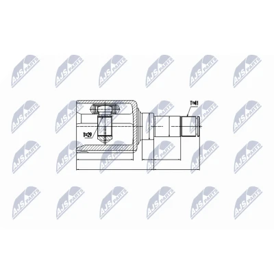 Afbeelding van Homokineet reparatie set, aandrijfas NTY NPW FR 077