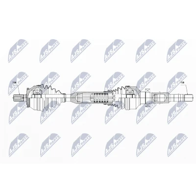 Afbeelding van NTY NPW VV 053 Aandrijfas Vooras rechts 1029mm Automatische versnellingsbak VOLVO: XC90 I (C, 275) V8 AWD, 2.4 D3 / D5, D5 AWD