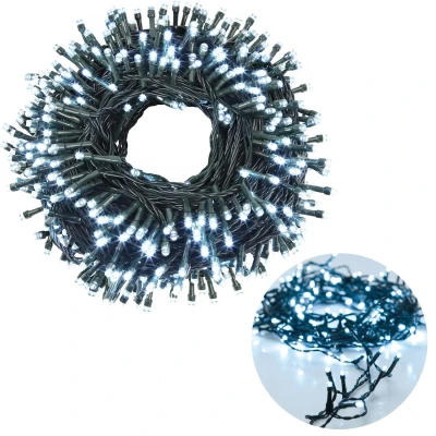 Afbeelding van Cheqo® Kerstboomverlichting Micro Clusterverlichting Kerstlampjes Led Verlichting Kerstverlichting voor Binnen en Buiten 400 LED&#039;s 8 Meter Wit