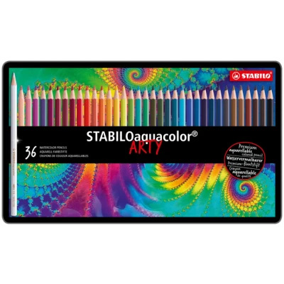Afbeelding van Stabiloaquacolor Kleurpotlood, Metalen Doos Van 36 Stuks In Geassorteerde Kleuren Kleurpotlood