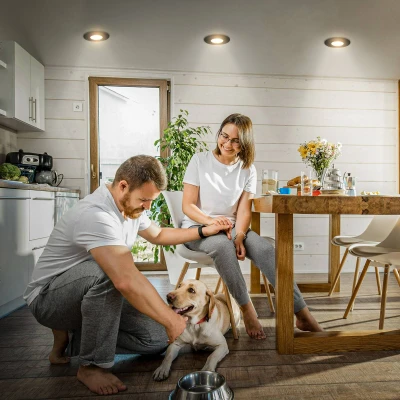 Afbeelding van BRILONER Set van 3 LED badkamer inbouwspots 230V Behuizing 50% gerecycled, Kleurtemperatuurverandering, Dimbaar, IP44, Ra90, spot, 68mm, 90x30mm (DxH), Zwart