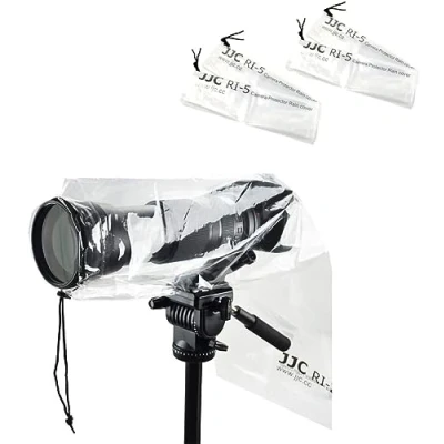 Afbeelding van JJC 4 stuks camera regenhoes beschermer voor Canon Nikon Sony camera&#039;s met lens tot 45x17,5cm/18&quot;x7&quot; (L*W), transparante regenjas