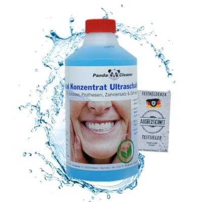 Afbeelding van Dental concentraat ultrasoonreiniger, verwijdering van vlekken en verkleuringen, voor gebitten, prothesen, kunstgebitten beugels 500 ml