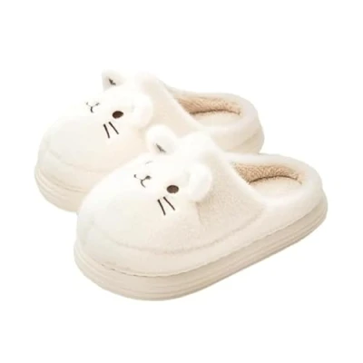 Afbeelding van Leuke pantoffels Fluffy Cat Damespantoffels Dierenhuispantoffels voor vrouwen Fuzzy Winter Warm en zacht Wonens Slippers