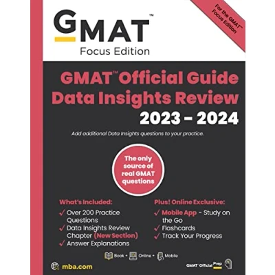 Afbeelding van GMAT Official Guide Data Insights Review 2023 2024, Focus Edition: Includes Book + Online Question Bank Digital Flashcards Mobile App