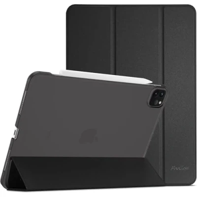 Afbeelding van ProCase Hoes voor iPad Pro 11 Inch Case 2021 2020 2018 (3e/2e/1e), Trifold Slim Hoesje Beschermhoes Smart Folio Cover Zwart