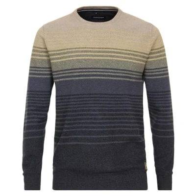Afbeelding van Casa Moda Casual Fit Trui ronde halsMarine, Gestructureerd
