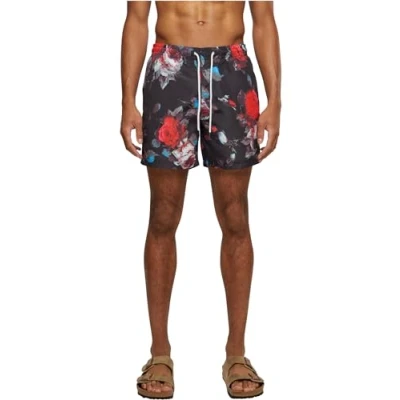 Afbeelding van Urban Classics Pattern Zwemshorts, Heren, Maat: XL, Black rose aop