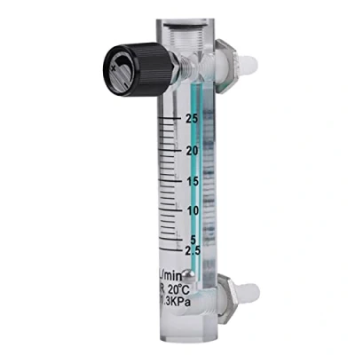Afbeelding van Gasstroommeter, LZQ 5 Stroommeter 2,5 25LPM met Regelklep voor Zuurstof/Lucht/Gas