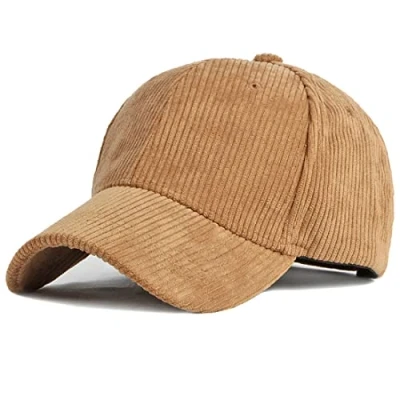 Afbeelding van XRDSS Unisex Corduroy Baseball Cap Verstelbare Klassieke Sport Hoed Outdoor Solid Caps, bruin, One size