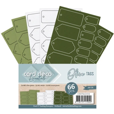 Afbeelding van Card Deco Essentials Tags Olive