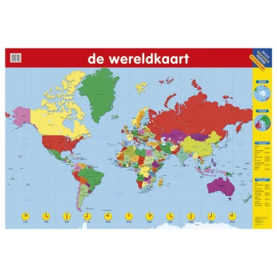 Afbeelding van Deltas Educatieve poster De Wereldkaart