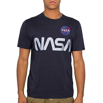 Afbeelding van Alpha Industries NASA Reflecterend T Shirt voor Mannen Rep.Blue