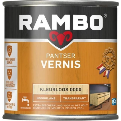 Afbeelding van Rambo Pantservernis Transparant Hoogglans 0,25 liter