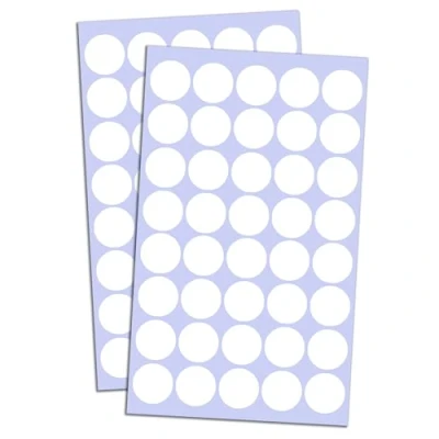 Afbeelding van 2000 Stuks 20mm Ronde Stickers Gekleurde Stippenstickers Puntstickers Zelfklevende Etiketten Wit
