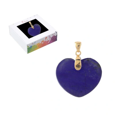 Afbeelding van Hanger Lapis Lazuli hart verguld