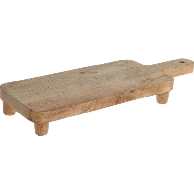 Afbeelding van Overige Merken Mangohouten Snijplank Met Pootjes 40X15X5 Cm