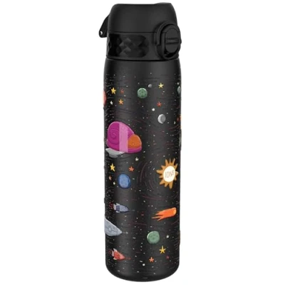 Afbeelding van ION8 Vacuüm Geïsoleerde Stalen Waterfles, 500 ml/18 oz, Lekvrij, Makkelijk te Openen, Veilige Vergrendeling, Vaatwasserbestendig, Past in Bekerhouders, Draaghendel, Krasbestendig, Ruimteschepen