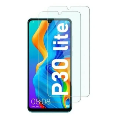 Afbeelding van Pantserfolie, compatibel met Huawei P30 Lite, 2 stuks, displaybeschermfolie, beschermfolie, geen glas, 100% vingerafdruksensor, nano glas 9H