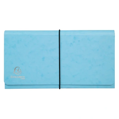 Afbeelding van Exacompta Ref. 58660E 1 Sorteermap Aquarel pastel in karton veelkleurige met 6 vakken elastosluiting formaat 26x13cm voor A4 documenten willekeurige kleuren